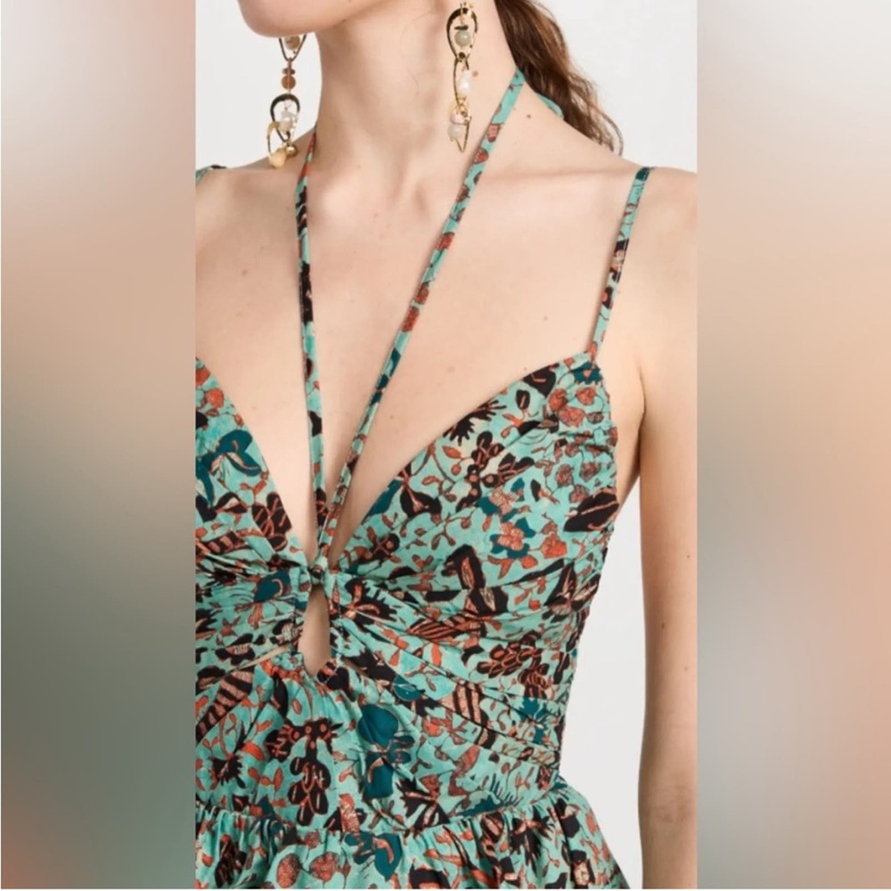 Ulla Johnson Green and Brown Floral Top - Picture 4 of 11